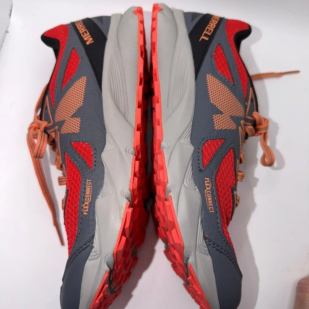 Merrell Womens‎ 5.5 Agility Fusion Flex Trail Running Shoes Red Orange Gorpcore